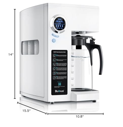 Bluevua Reverse Osmosis Countertop Water Filter, 6-Stage Filtration with UV Sterilization