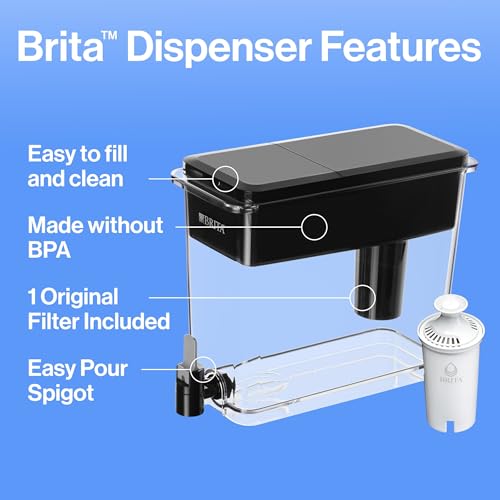 Brita UltraMax Standard Water Filter Dispenser, 27 Cup Capacity
