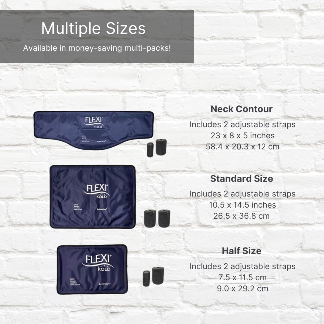 Flexible Reusable Soft Pad Gel Ice Pack with Straps for Pain and Inflammation