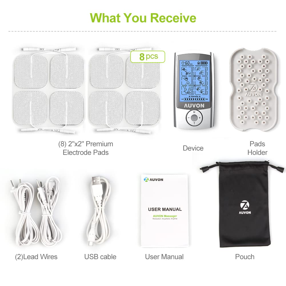 TENS Machine Unit, Rechargeable Muscle Stimulator Kit