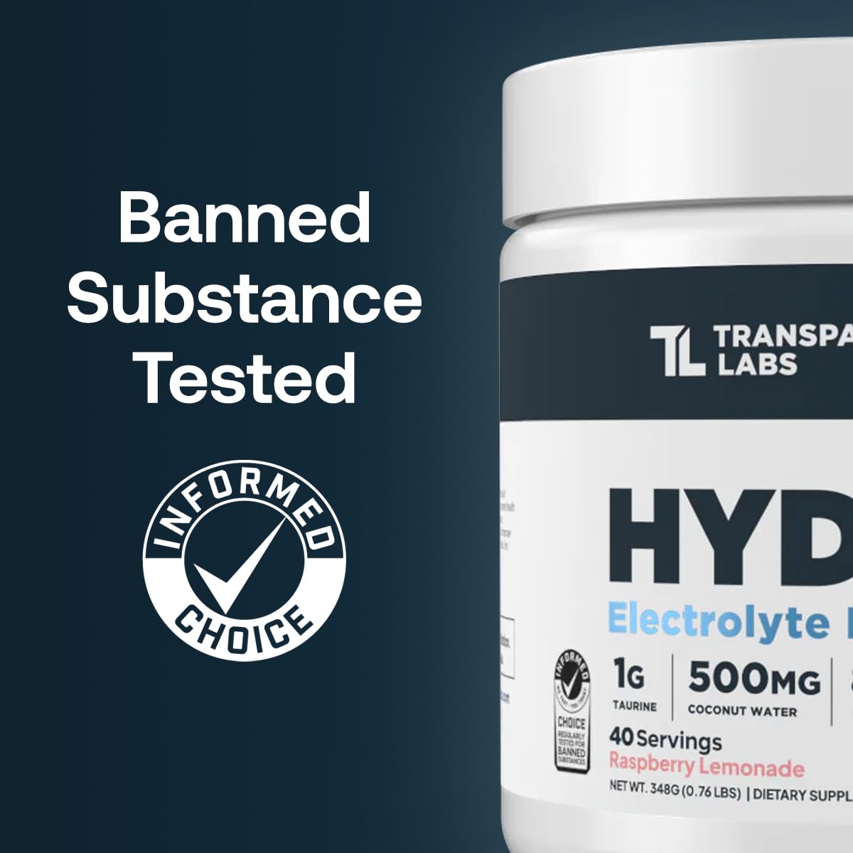 Transparent Labs Hydrate Electrolyte Powder with Coconut Water and Taurine - imprüv