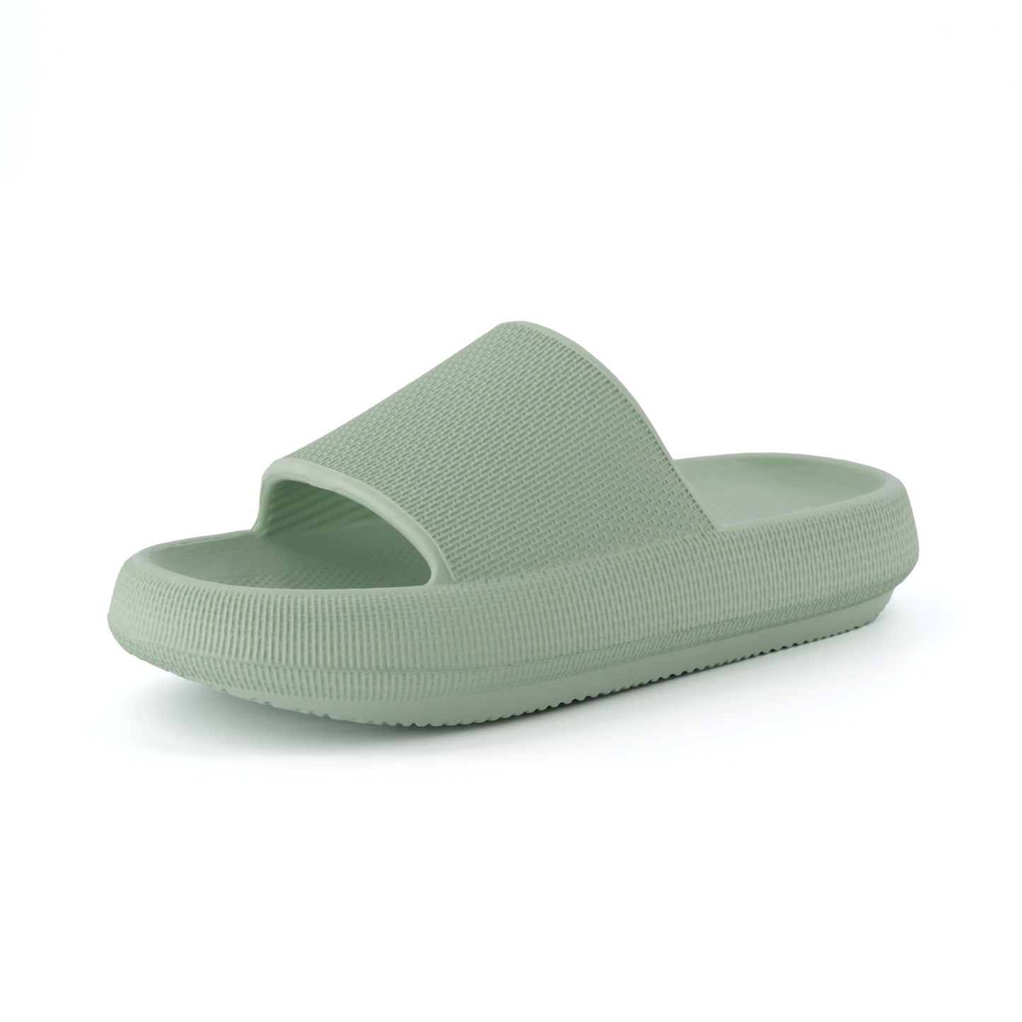 Cushionaire Feather Platform Slides with Cushioned Foam Sole for Home and Gym