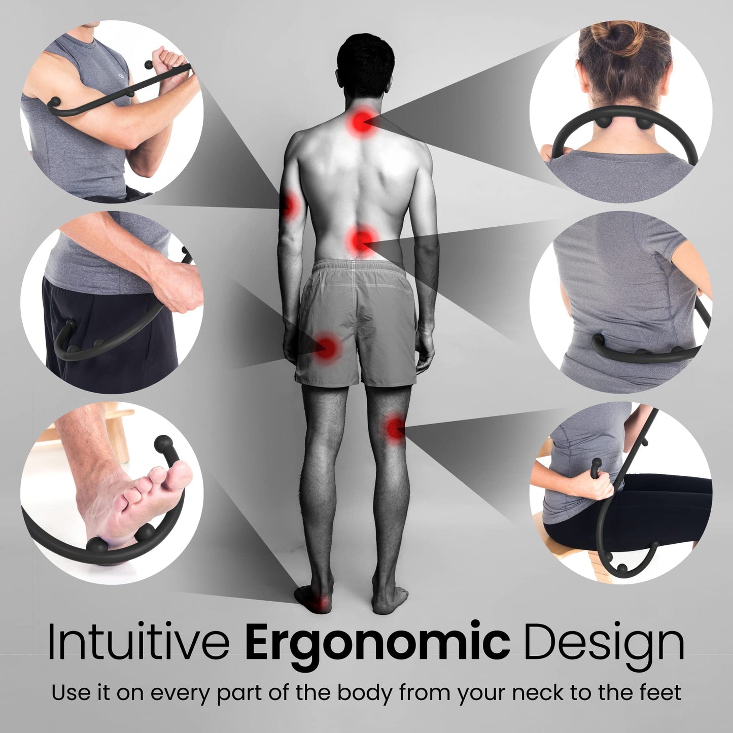Manual Massage Therapy Hook for Myofascial Trigger Point Pain Relief
