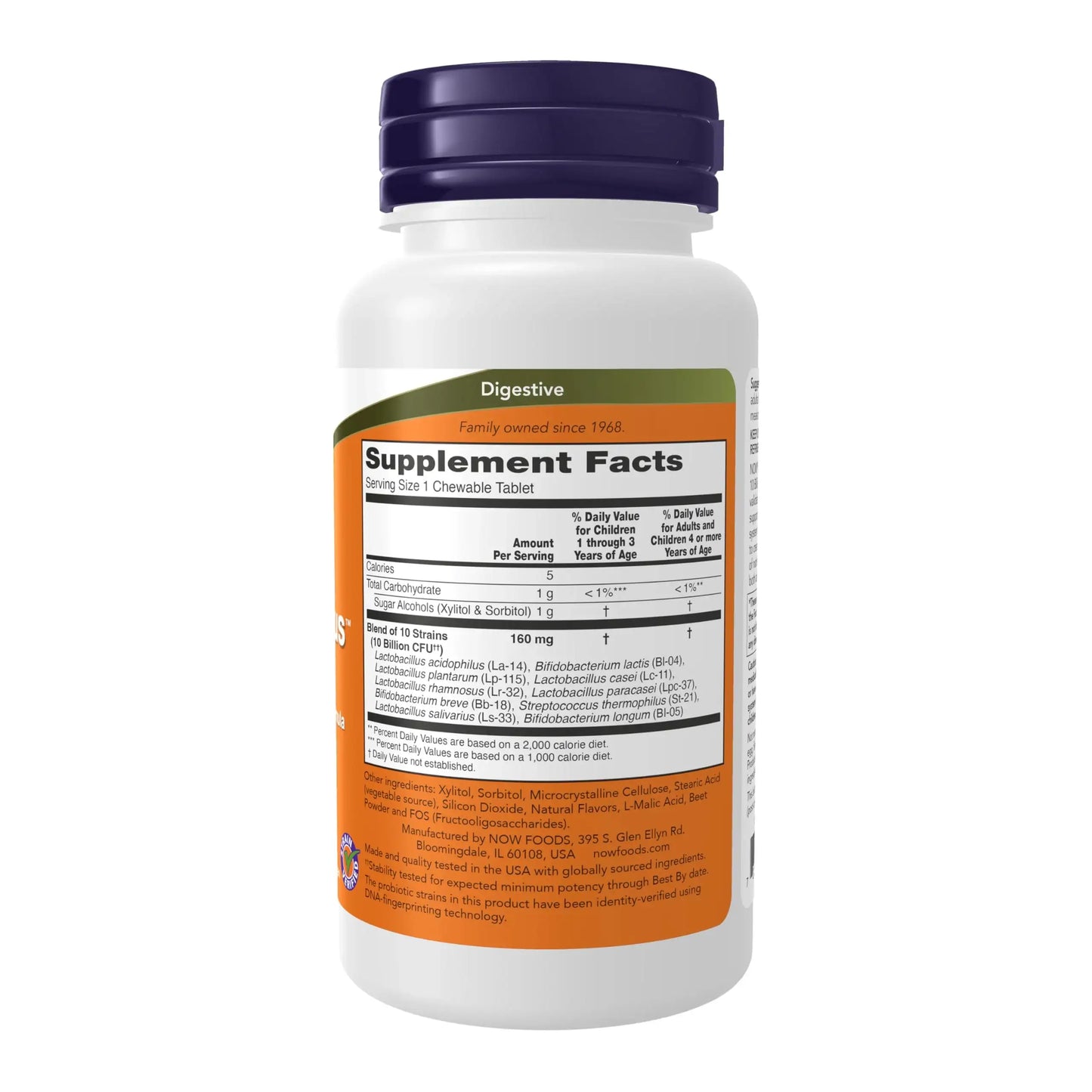 NOW Foods Chewable BerryDophilus™ with 10 Probiotic Strains - imprüv