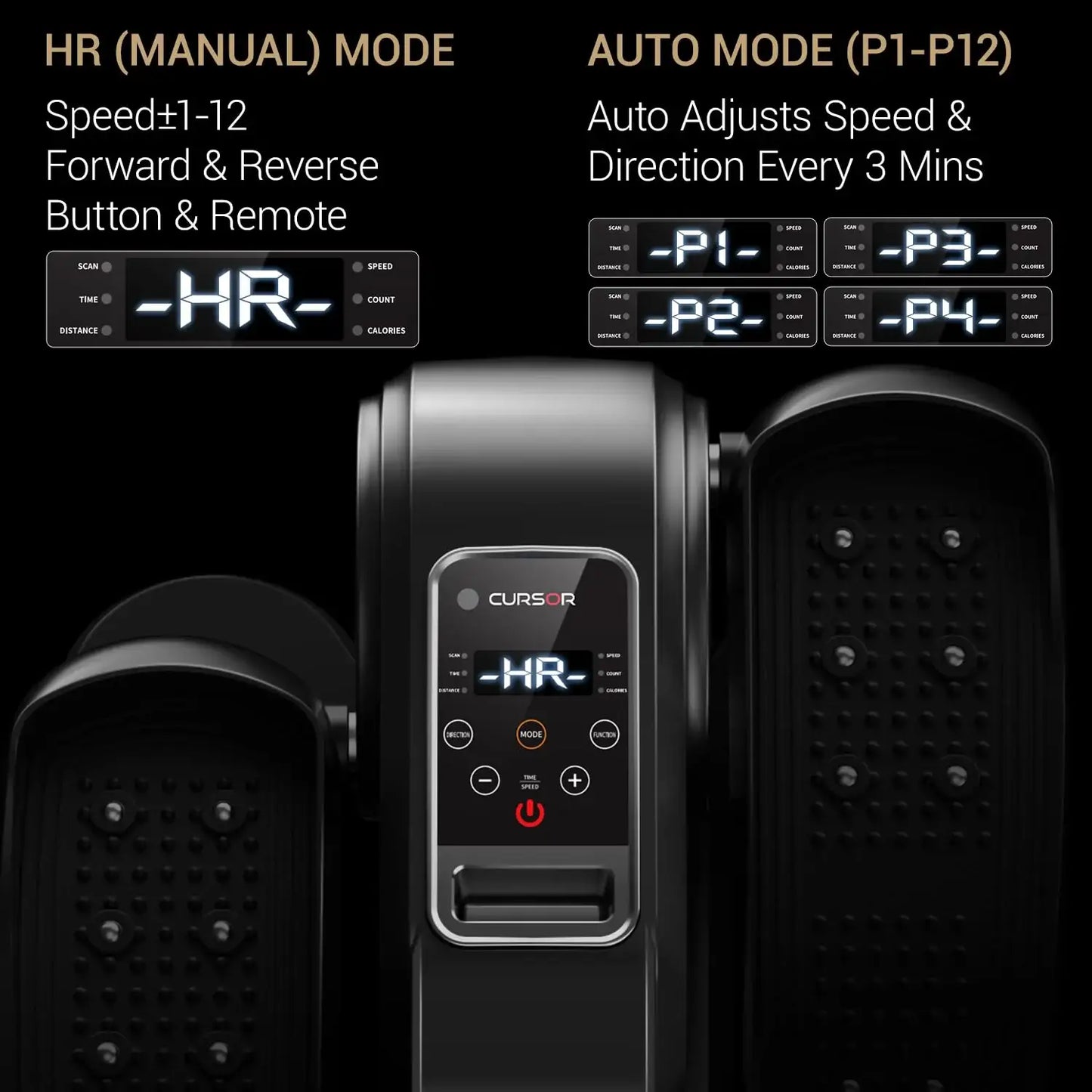 Under Desk Elliptical for Low-Impact Pedal Exercise, Manual and Motorized Options - imprüv