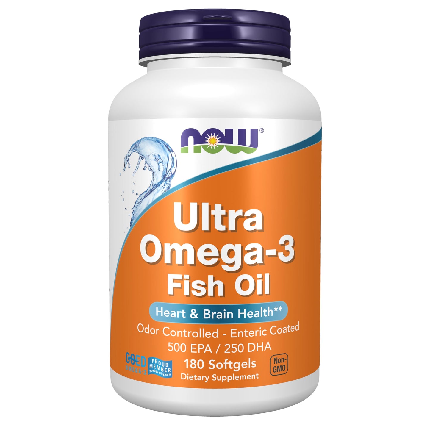 NOW Foods Ultra Omega-3 180 softgels supplement bottle