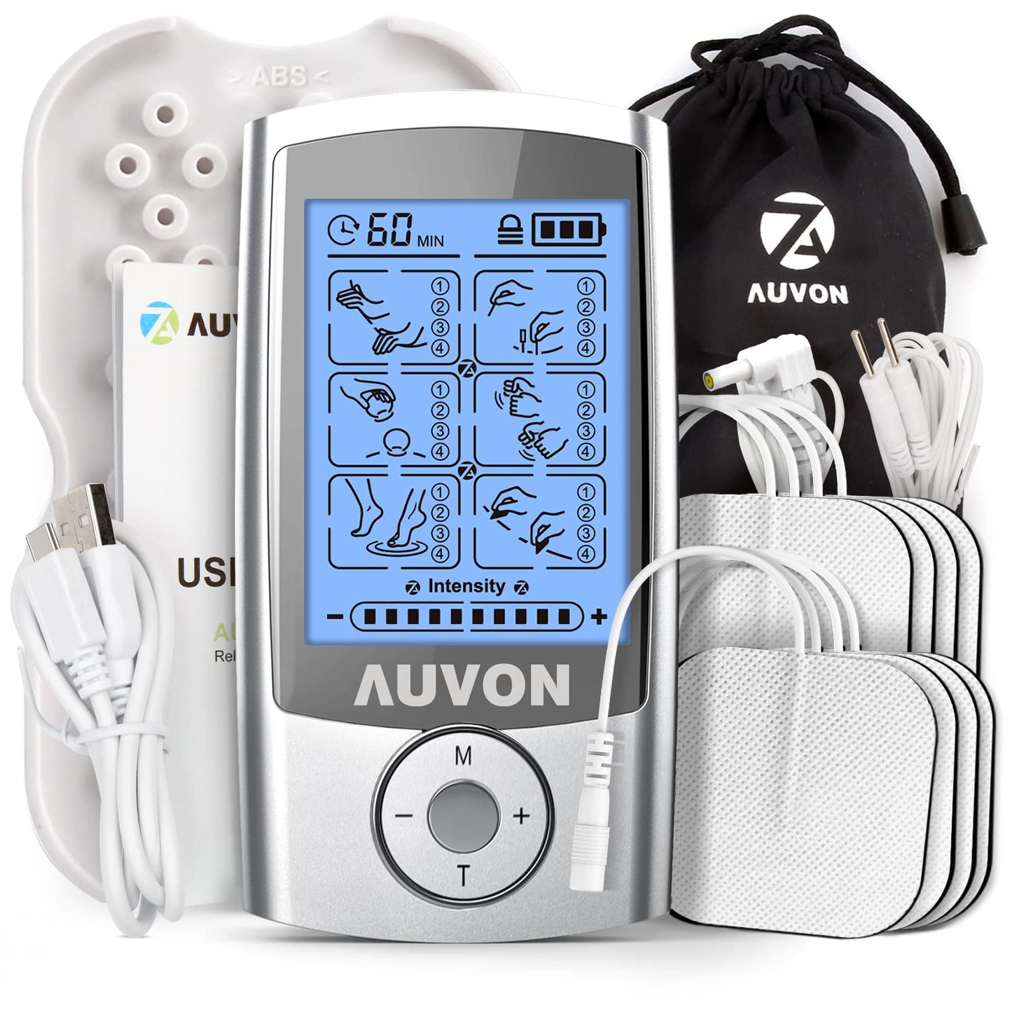 TENS Machine Unit, Rechargeable Muscle Stimulator Kit