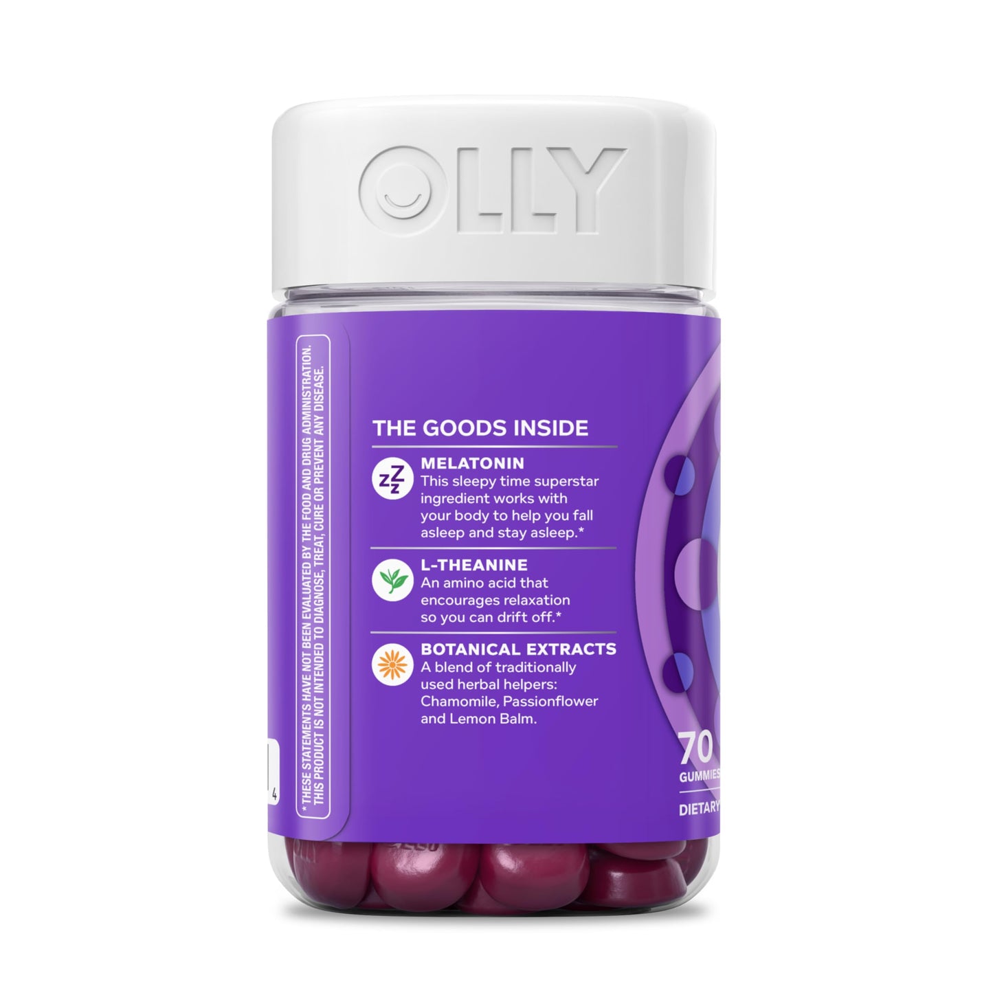 OLLY Sleep Gummies with Melatonin and L-Theanine for Restful Nights, 70 Count