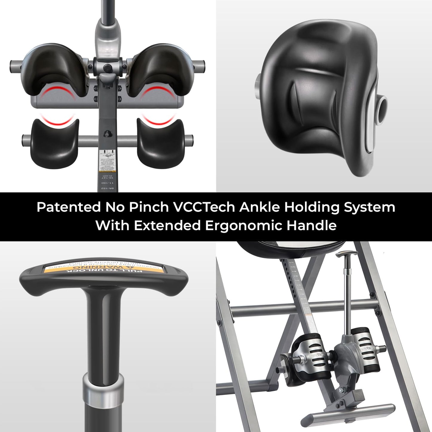 Inversion Table with Heat and Massage for Spinal Decompression