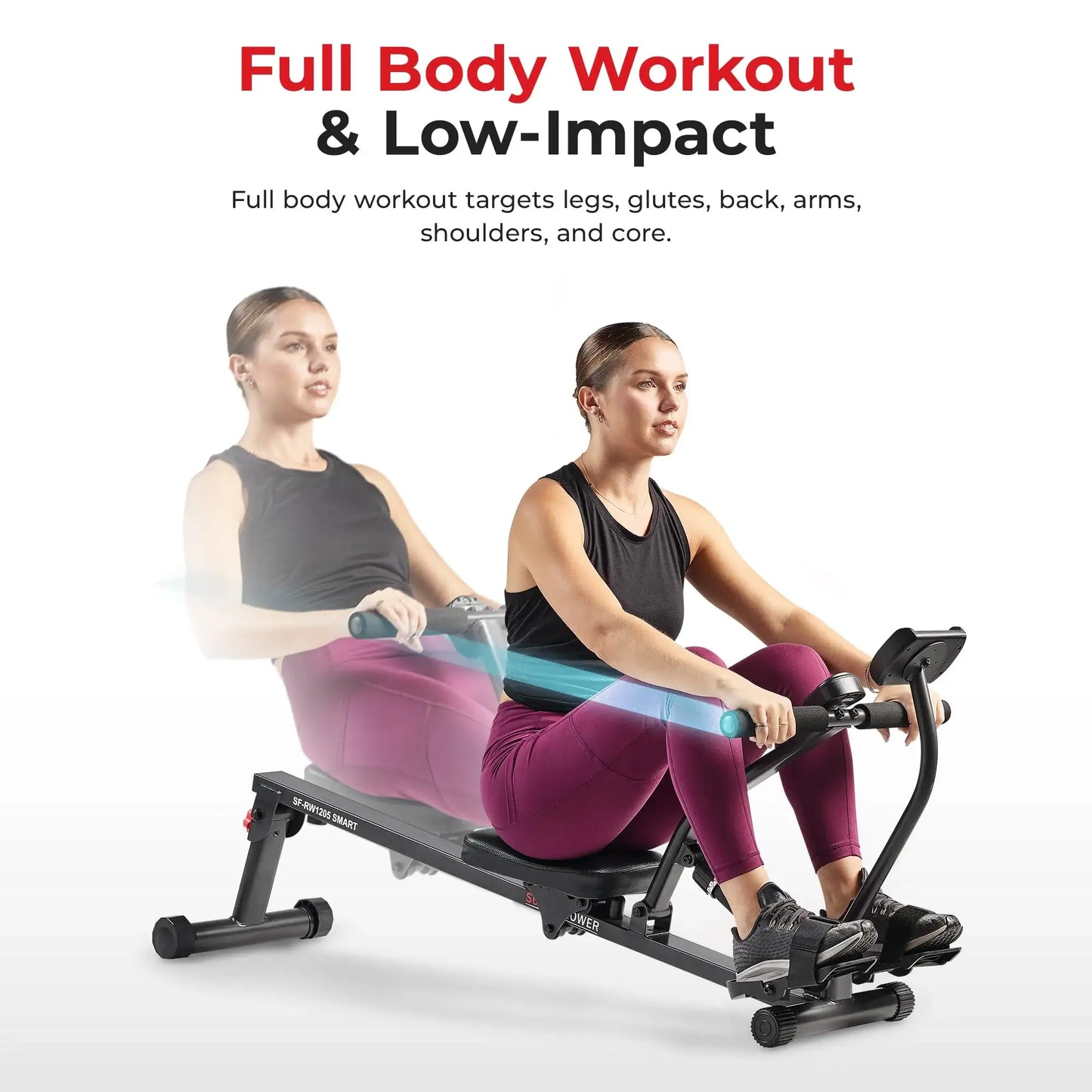 Compact Hydraulic Resistance Rowing Machine for Cardio Training - imprüv