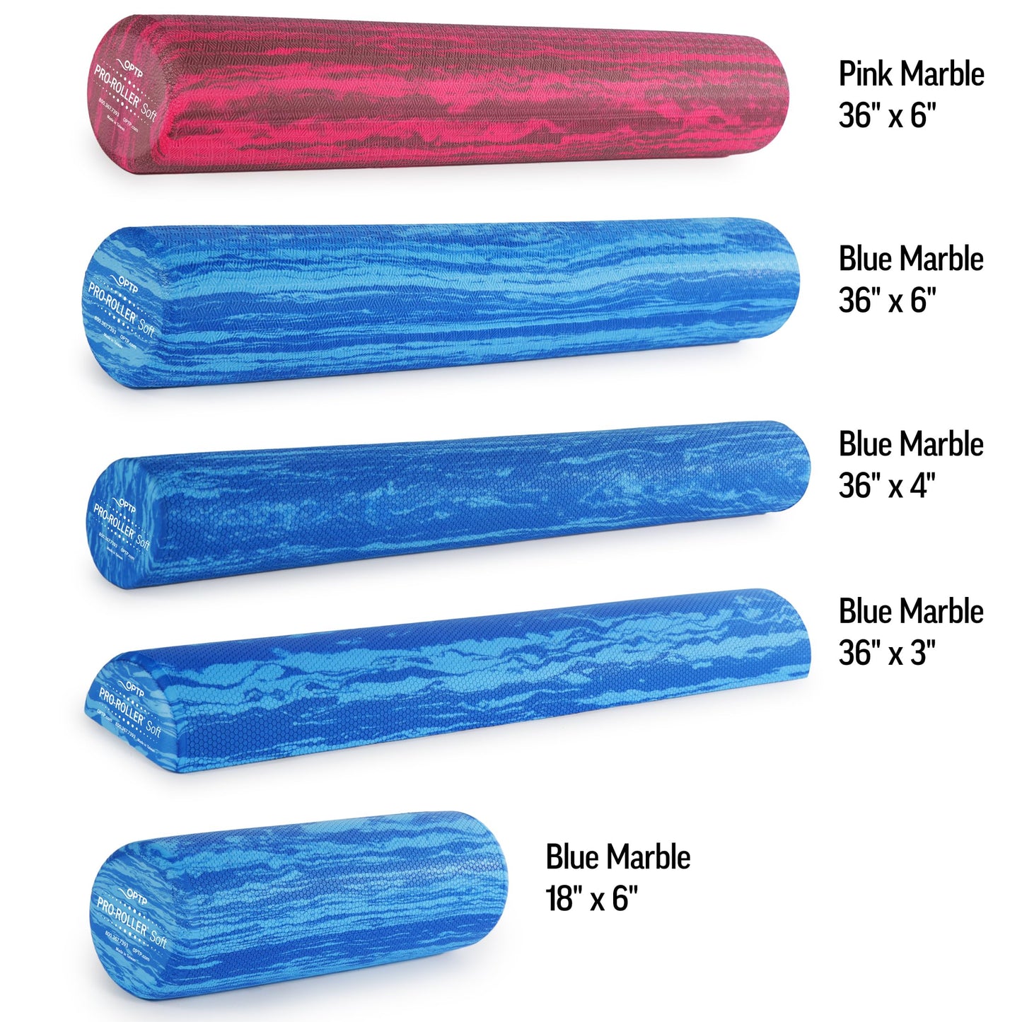 OPTP Soft Density Foam Roller for Muscle Recovery, 36"x6"