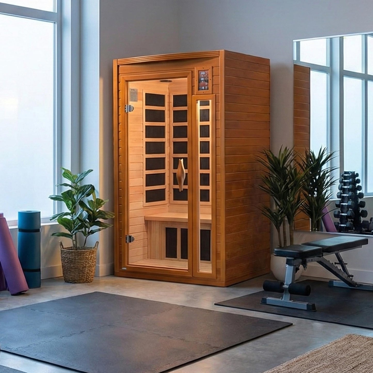 Low EMF Far Infrared Sauna with Red Light Therapy and Audio System