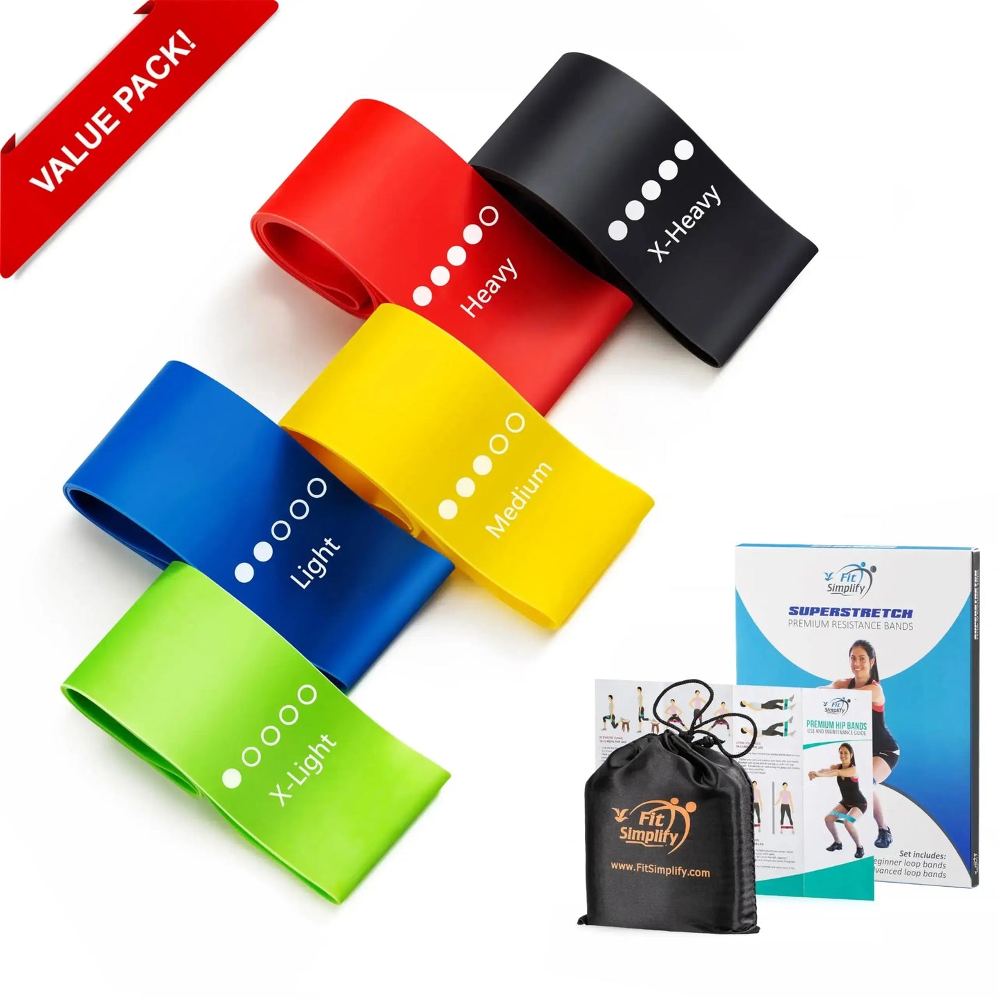 12-Inch Natural Latex Loop Resistance Exercise Bands for Shoulder Rehab - imprüv