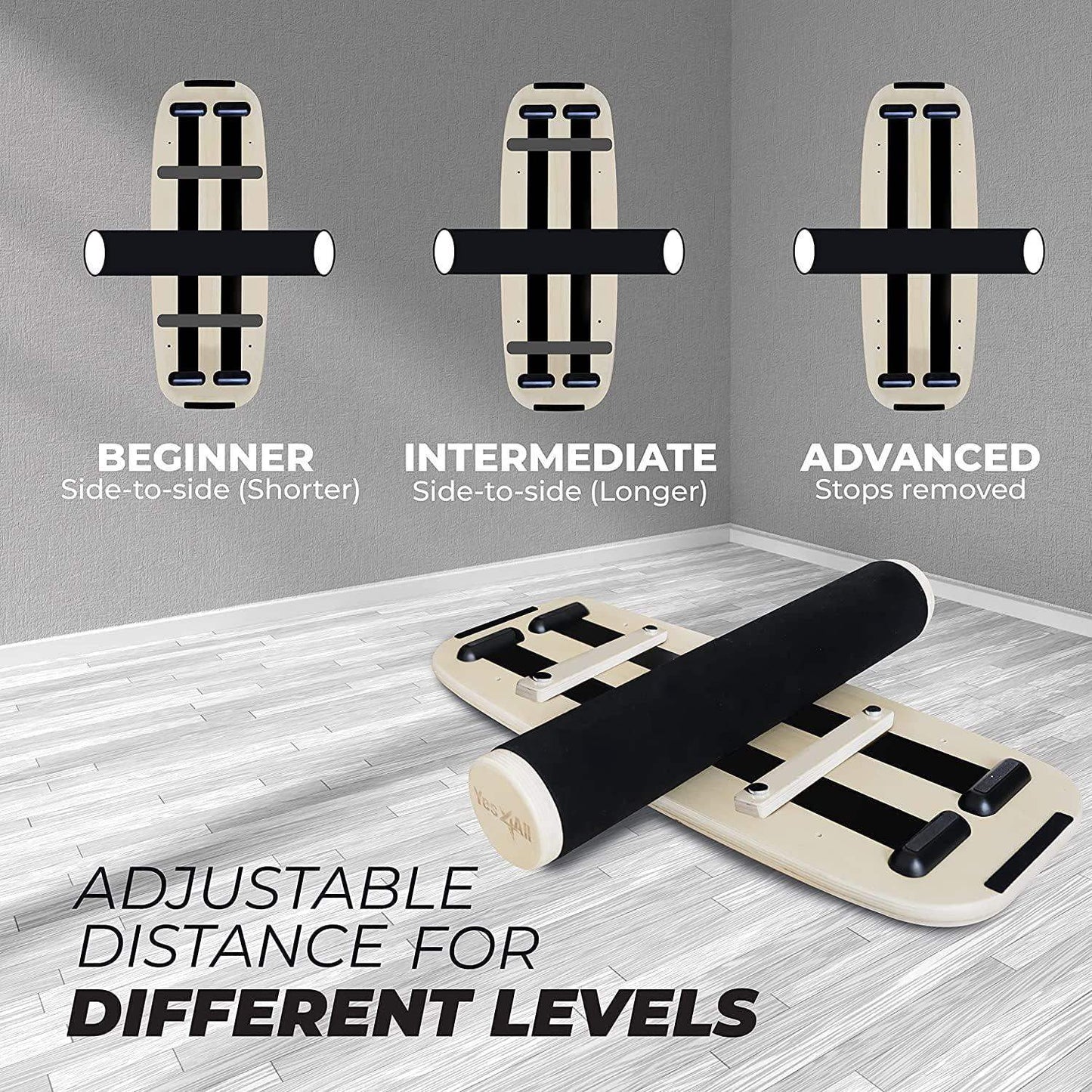 Balance Board Surf Sport Trainer for Core Strength & Coordination - imprüv