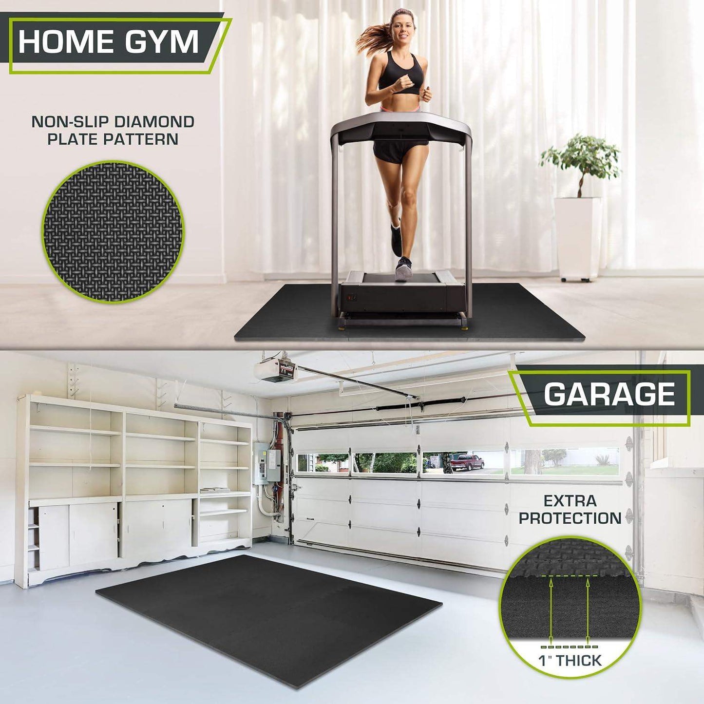 Extra Thick Puzzle Exercise Mat, Interlocking EVA Foam Tiles for Cushioned, Protective Workout Flooring - imprüv