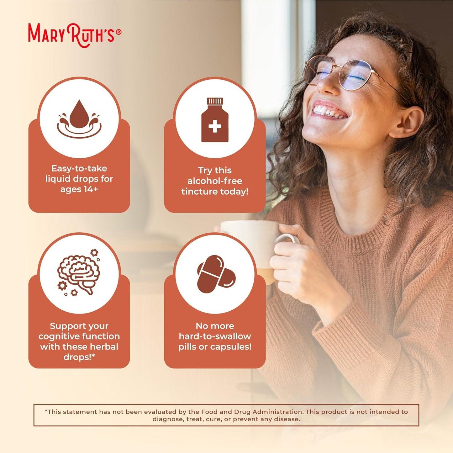 MaryRuth Organics Adaptogenic Ashwagandha Root Liquid Drops for Stress Relief and Mood Support - imprüv