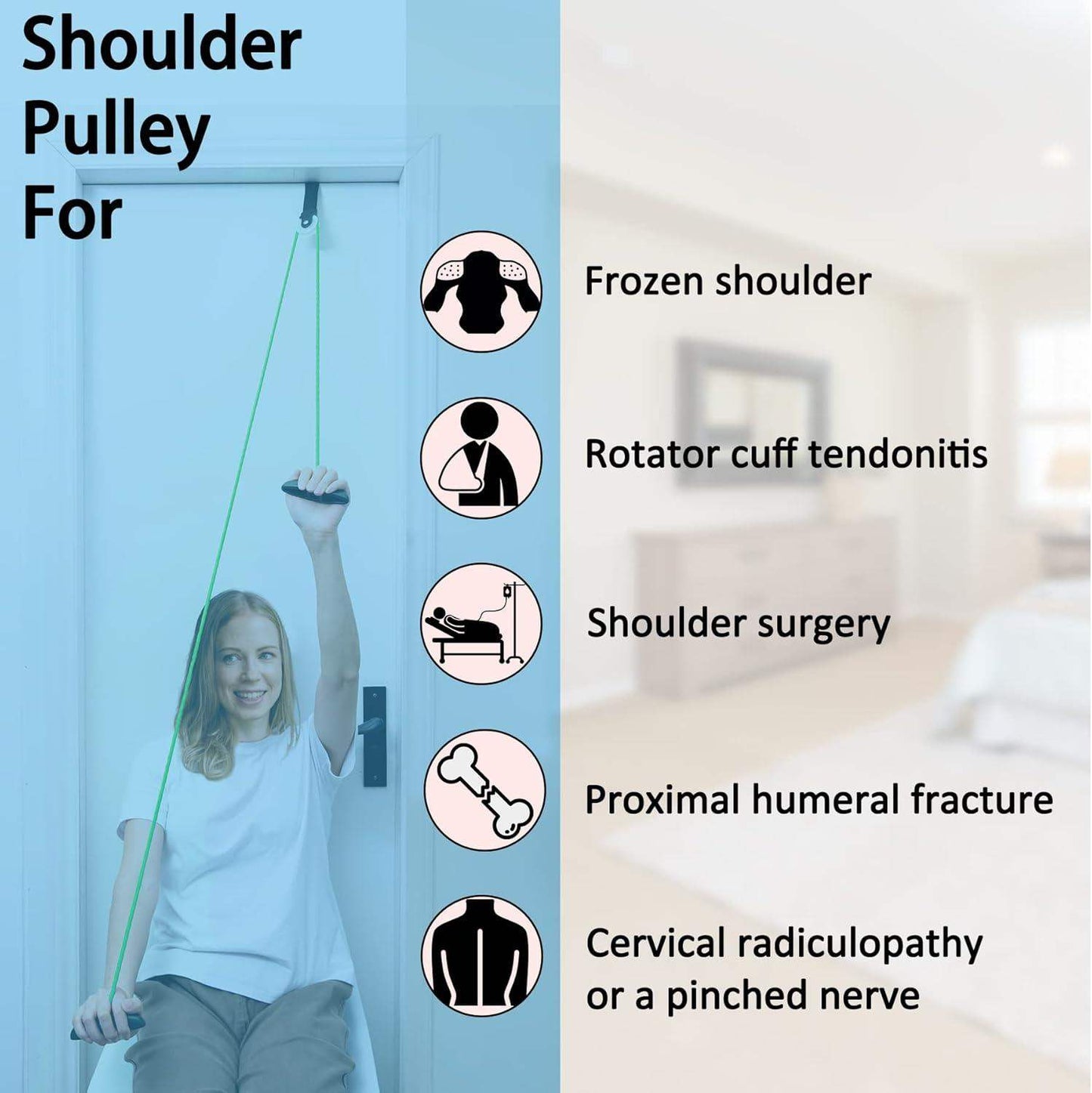 Over-the-Door Shoulder Pulley System for Passive Shoulder ROM and Rotator Cuff Recovery - imprüv