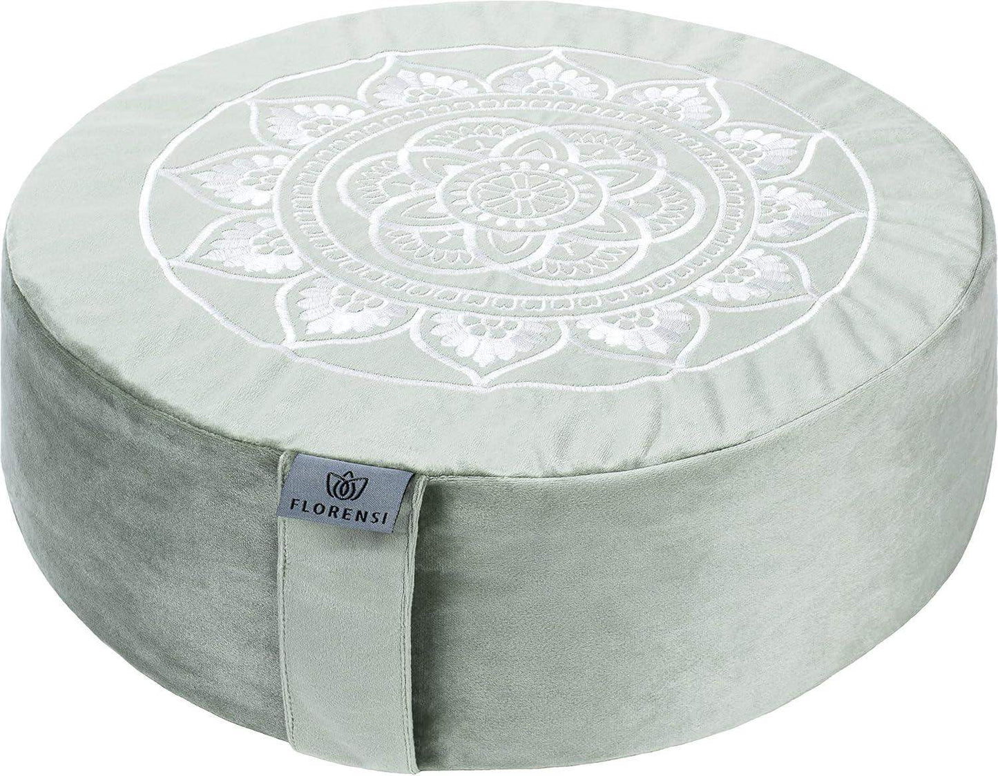 Traditional Tibetan Meditation Floor Pillow with Velvet Cover for Seated Posture Support - imprüv