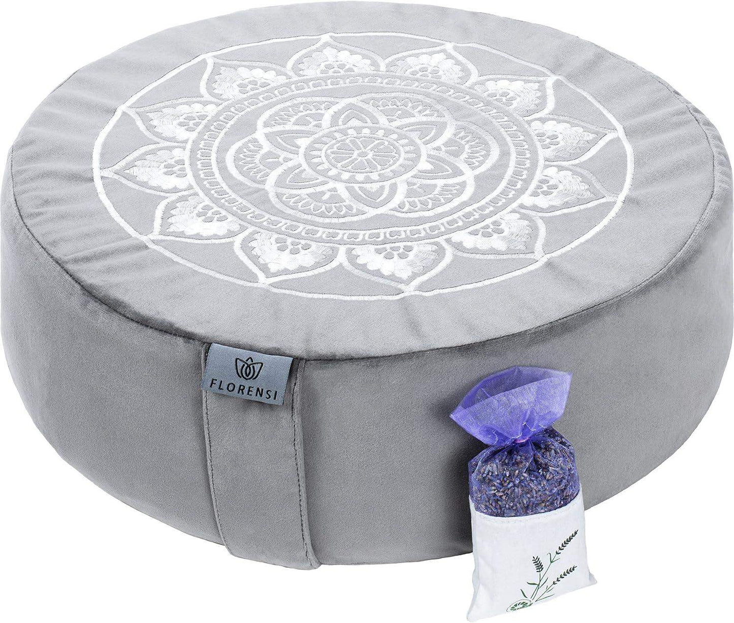 Traditional Tibetan Meditation Floor Pillow with Velvet Cover for Seated Posture Support - imprüv