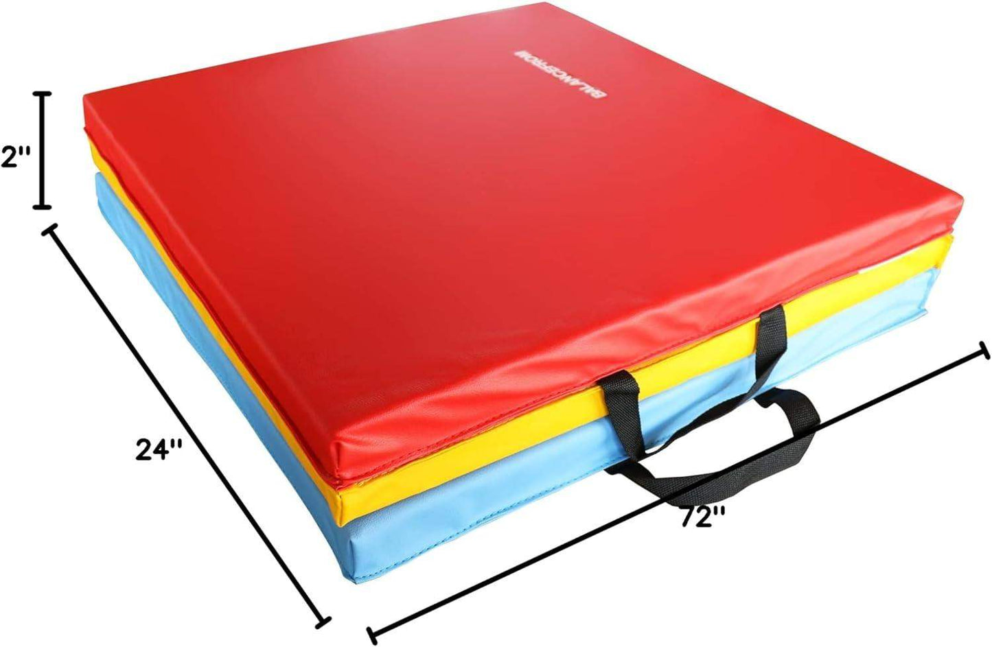 Tri-Folding 2-Inch Thick Gymnastics Mat for Home Gym and Cushioned Floor Exercises - imprüv