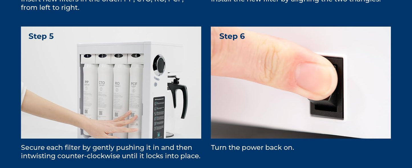 Bluevua Reverse Osmosis Countertop Water Filter, 6-Stage Filtration with UV Sterilization