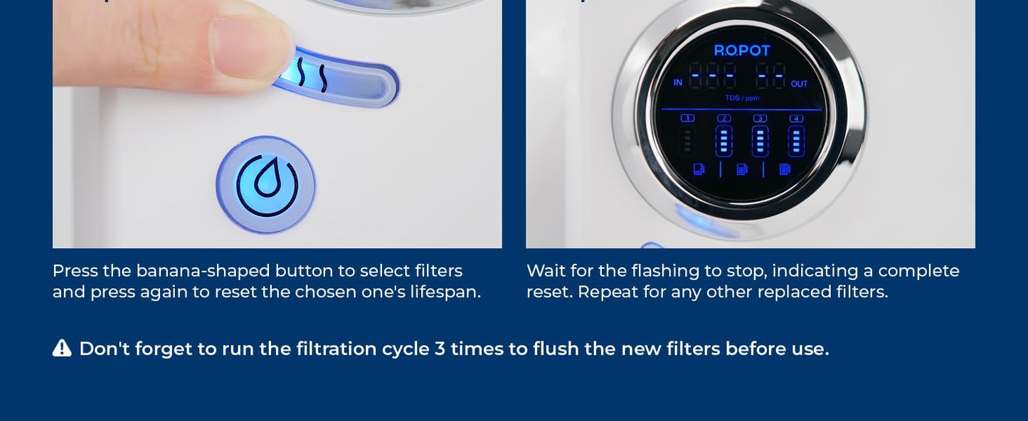 Bluevua Reverse Osmosis Countertop Water Filter, 6-Stage Filtration with UV Sterilization