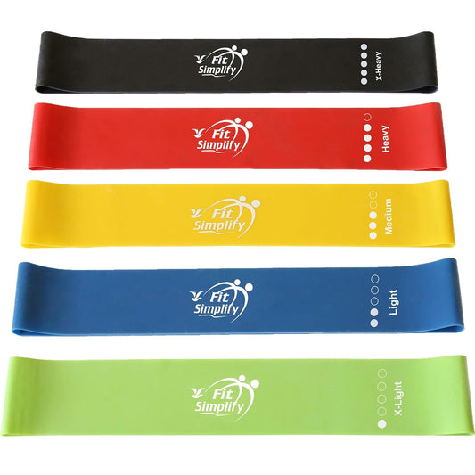 12-Inch Natural Latex Resistance Bands for Shoulder Rehab, Set of 5 - imprüv