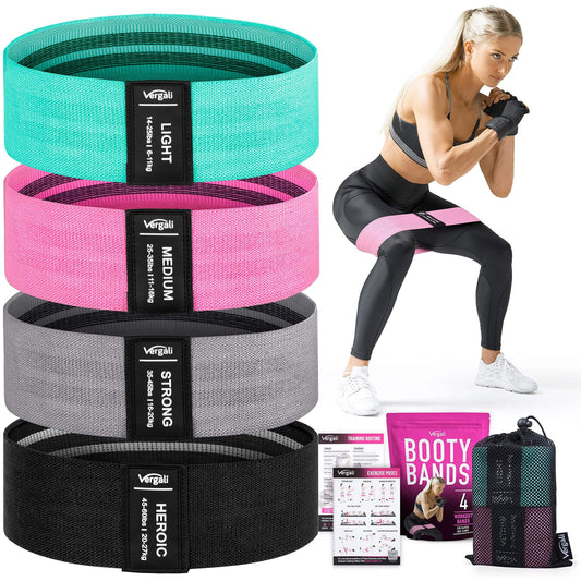 13.6-Inch Non-Slip Fabric Stretch Loop Resistance Bands for Glute Workouts, Hip Strength, and Core Stability - imprüv  