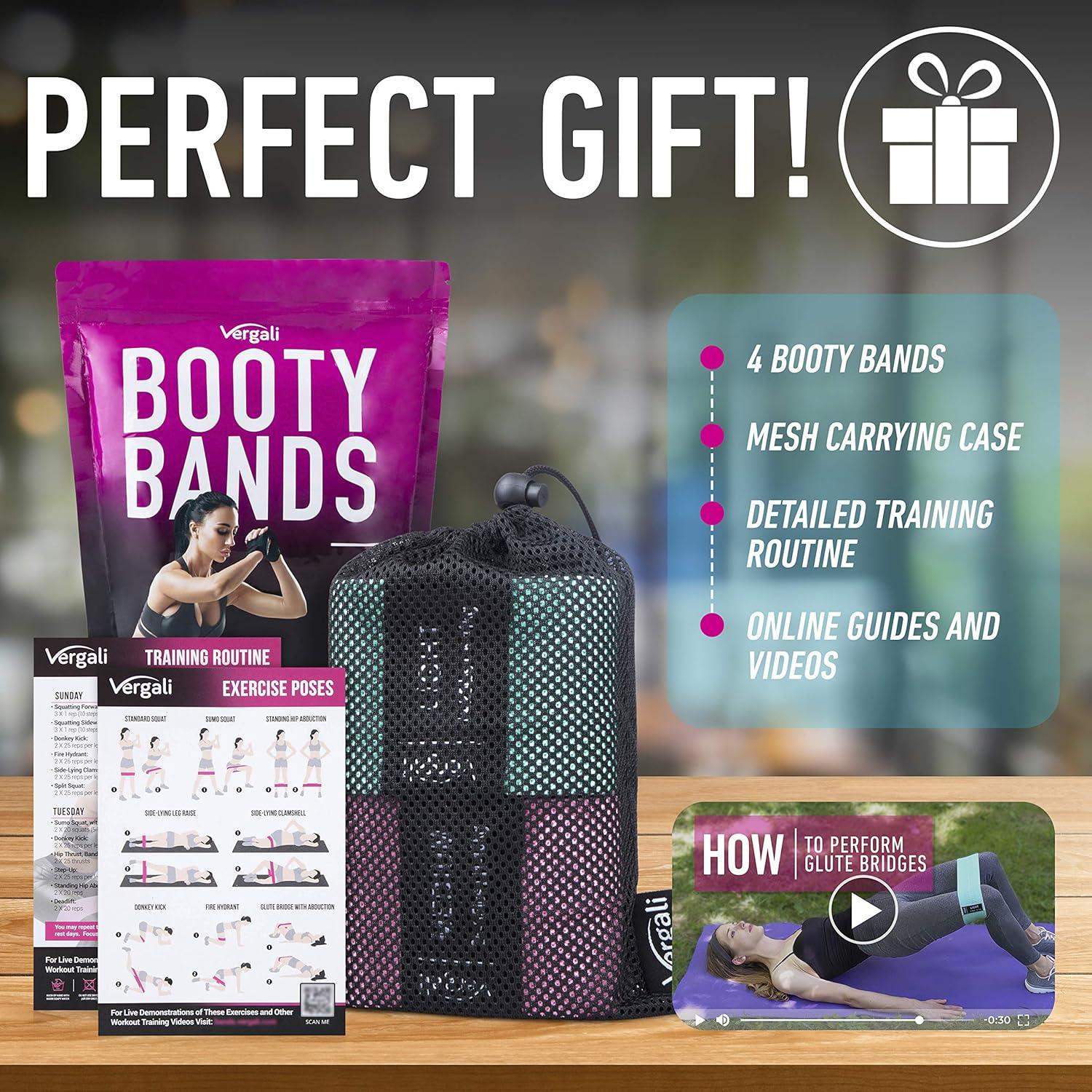 13.6-Inch Non-Slip Fabric Stretch Loop Resistance Bands for Glute Workouts, Hip Strength, and Core Stability - imprüv  