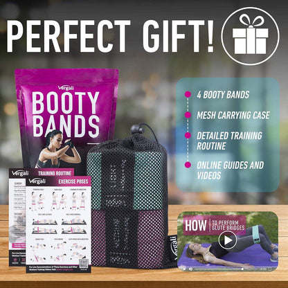 13.6-Inch Non-Slip Fabric Stretch Loop Resistance Bands for Glute Workouts, Hip Strength, and Core Stability - imprüv  