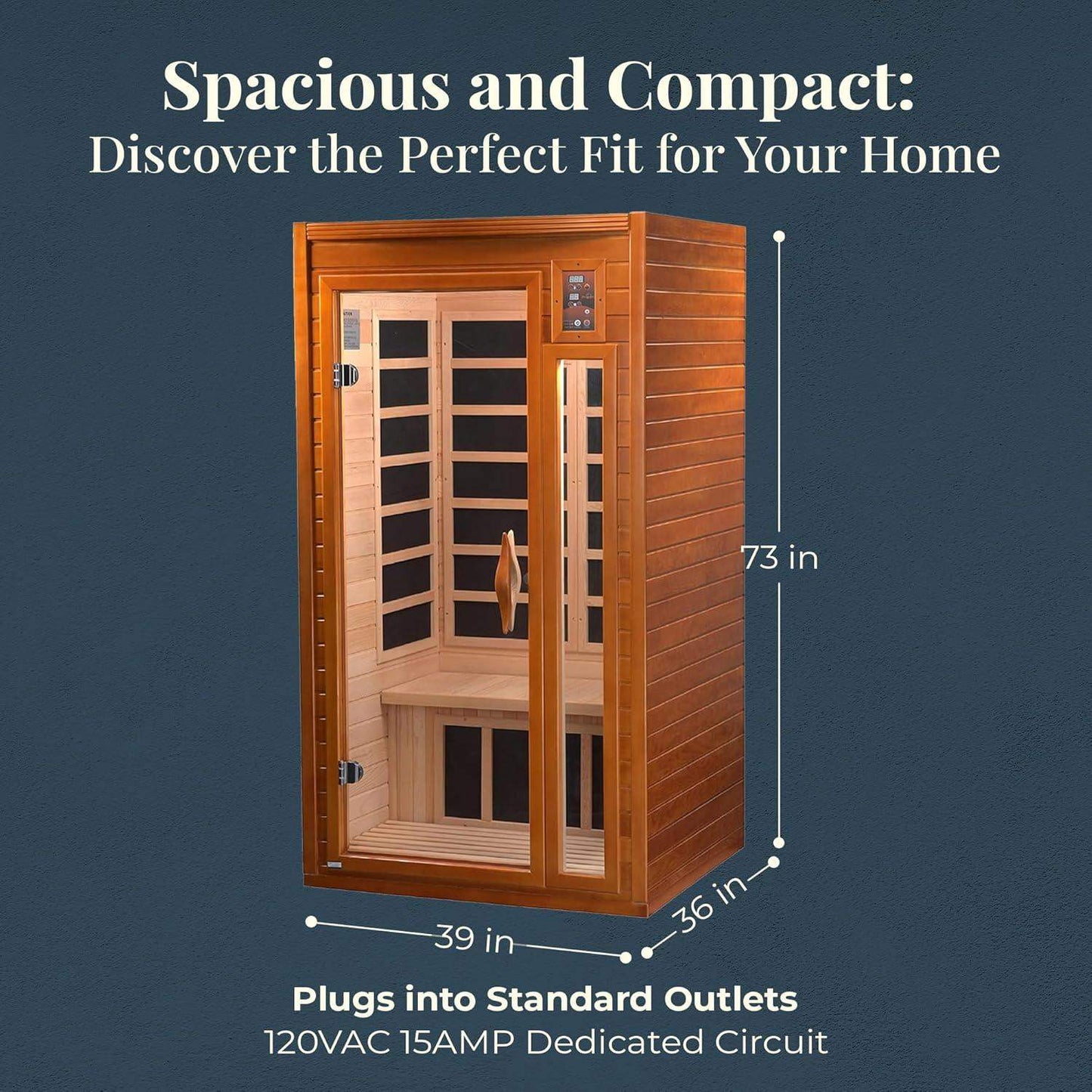 2-Person Infrared Home Sauna, Indoor Wellness Spa with Built-In Speakers and Chromotherapy Lighting for Detox and Circulation - imprüv  