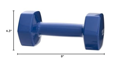 Vinyl Coated Hand Weights Dumbbells for Arm Strength, Pair of 2-20 Lbs.