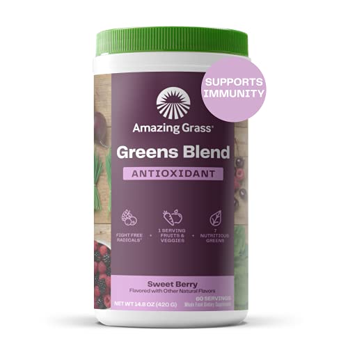 Superfood Greens Blend with Antioxidants, Digestive Enzymes, Fiber Prebiotics and Probiotics