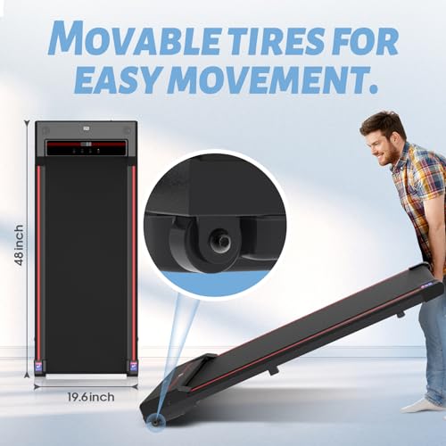 Portable Under Desk Treadmill Walking Pad for Home & Office, 340lbs Capacity, 3 in 1 Portable Walking Pad