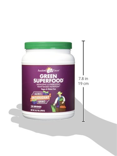 Superfood Greens Blend with Antioxidants, Digestive Enzymes, Fiber Prebiotics and Probiotics