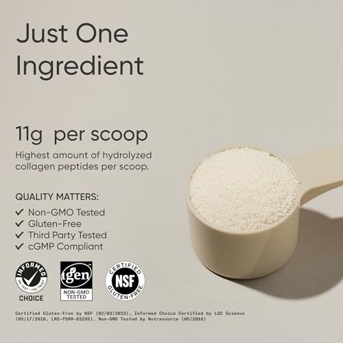 Sports Research Collagen Peptides - Hydrolyzed Type 1 & 3 Collagen Powder Protein Supplement for Healthy Skin, Nails, & Joints - Easy Mixing Vital Nutrients & Proteins, Collagen for Women & Men