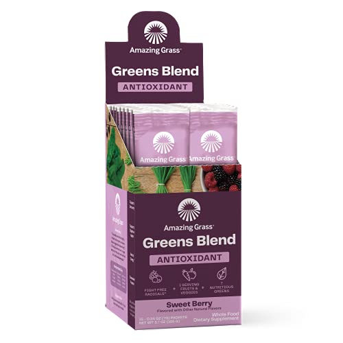 Superfood Greens Blend with Antioxidants, Digestive Enzymes, Fiber Prebiotics and Probiotics