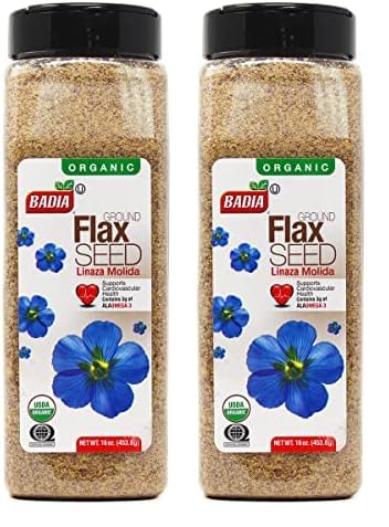 Badia Organic Flax Seed, Ground Flax Seed, 16-Ounce