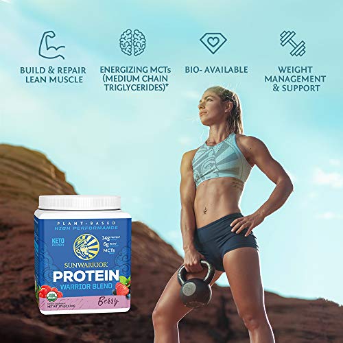 Vegan Organic Protein Powder Plant-based | BCAA Amino Acids Hemp Seed Soy Free Dairy Free Gluten Free Synthetic Free NON-GMO | Chocolate 30 Servings | Warrior Blend by Sunwarrior.