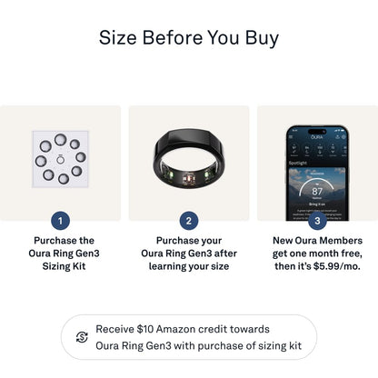 Oura Ring Gen3 Horizon Smart Ring for Biometric Health Tracking