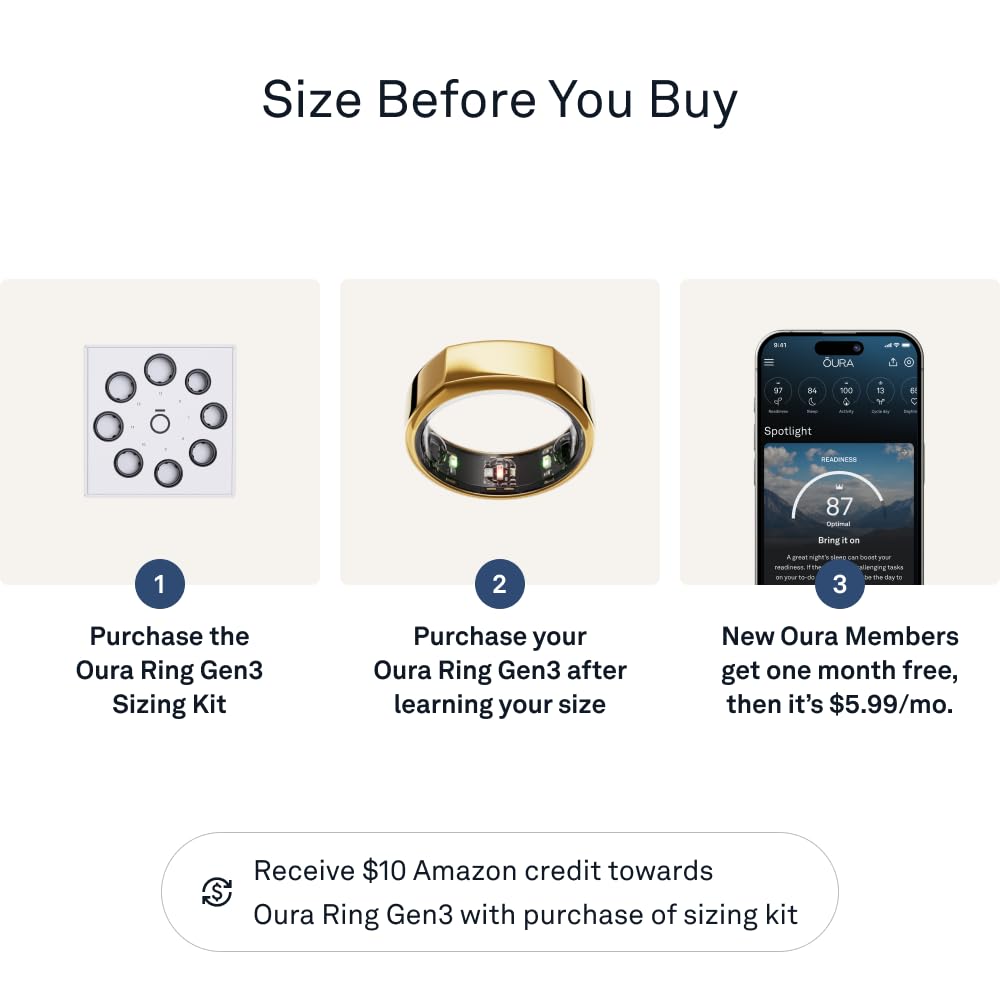 Oura Ring Gen3 Horizon Smart Ring for Biometric Health Tracking