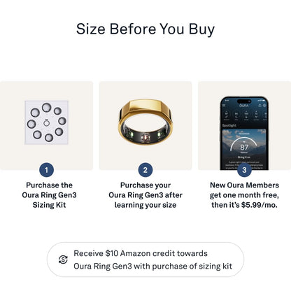 Oura Ring Gen3 Horizon Smart Ring for Biometric Health Tracking