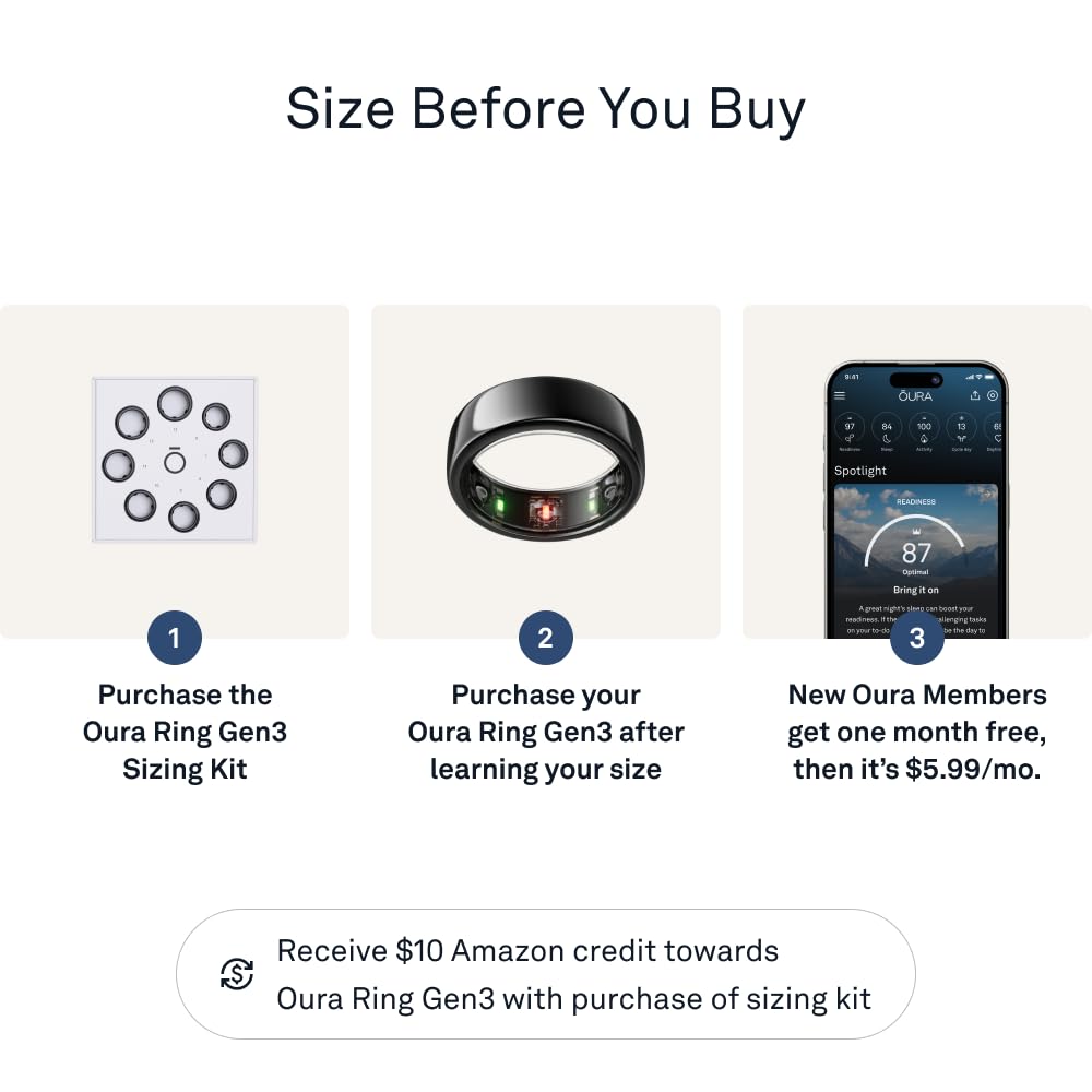 Oura Ring Gen3 Horizon Smart Ring for Biometric Health Tracking