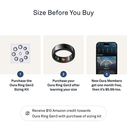 Oura Ring Gen3 Horizon Smart Ring for Biometric Health Tracking