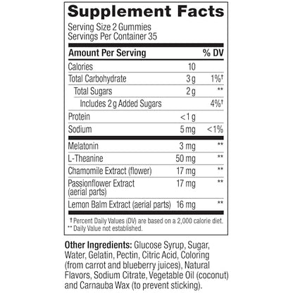 OLLY Sleep Gummies with Melatonin and L-Theanine for Restful Nights, 70 Count