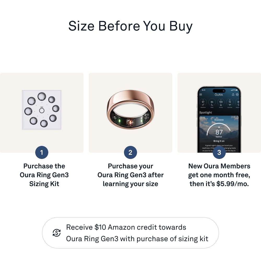 Oura Ring Gen3 Horizon Smart Ring for Biometric Health Tracking