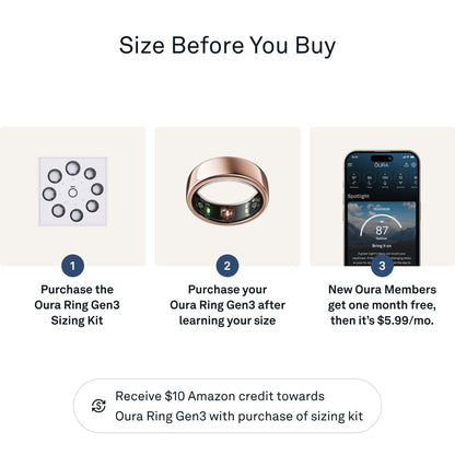 Oura Ring Gen3 Horizon Smart Ring for Biometric Health Tracking