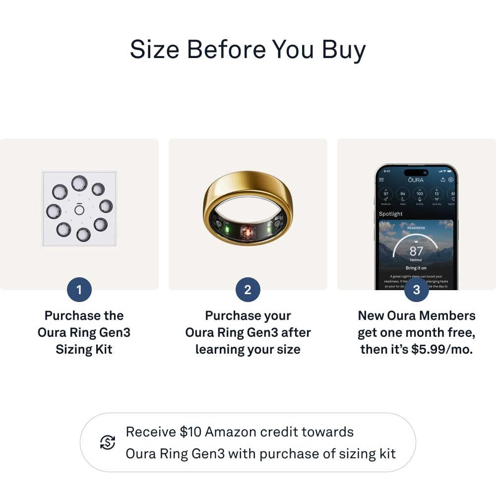 Oura Ring Gen3 Horizon Smart Ring for Biometric Health Tracking