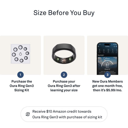 Oura Ring Gen3 Horizon Smart Ring for Biometric Health Tracking