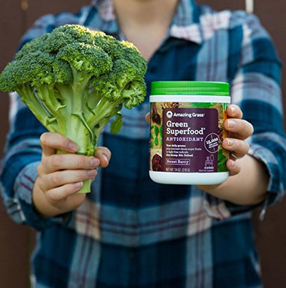 Superfood Greens Blend with Antioxidants, Digestive Enzymes, Fiber Prebiotics and Probiotics